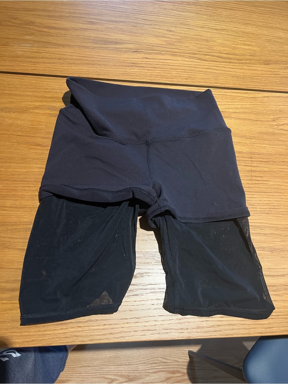 ALO Yoga Black High-Rise Bike Shorts with Mesh Panels